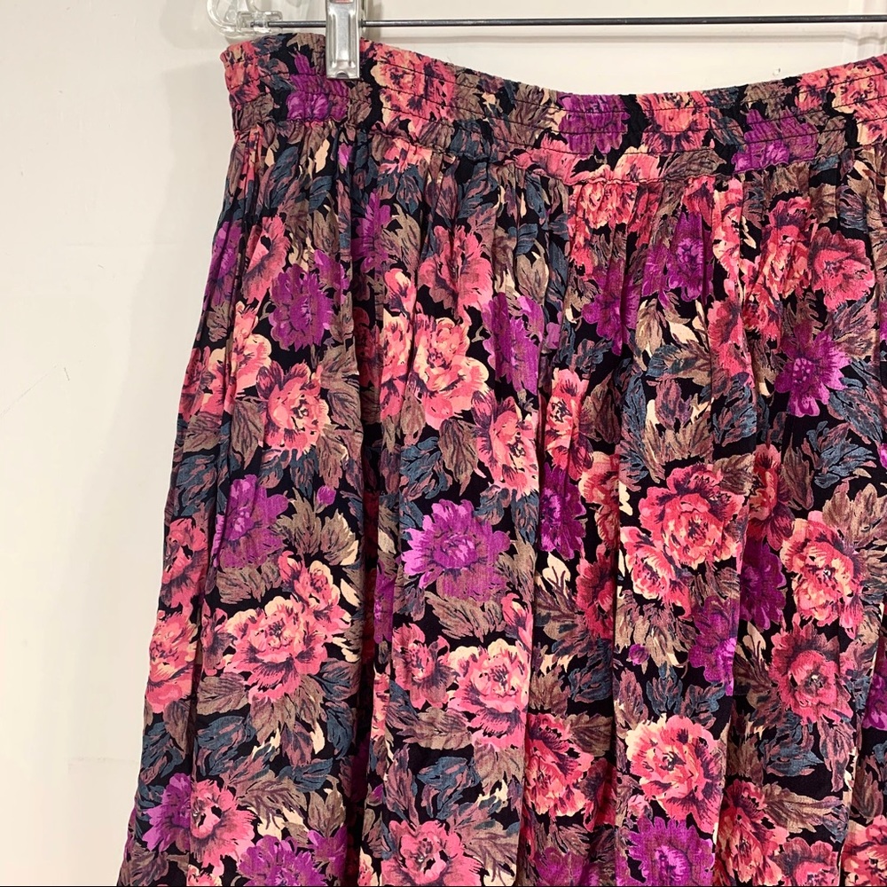 Vintage floral extra-wide leg palazzo pants